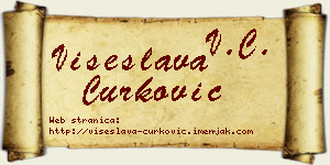 Višeslava Ćurković vizit kartica